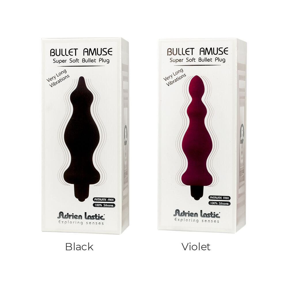 Анальна пробка з вібрацією adrien lastic bullet amuse black, макс. діаметр 3,9 см Анальна пробка з вібрацією adrien lastic bullet amuse black, макс. діаметр 3,9 см