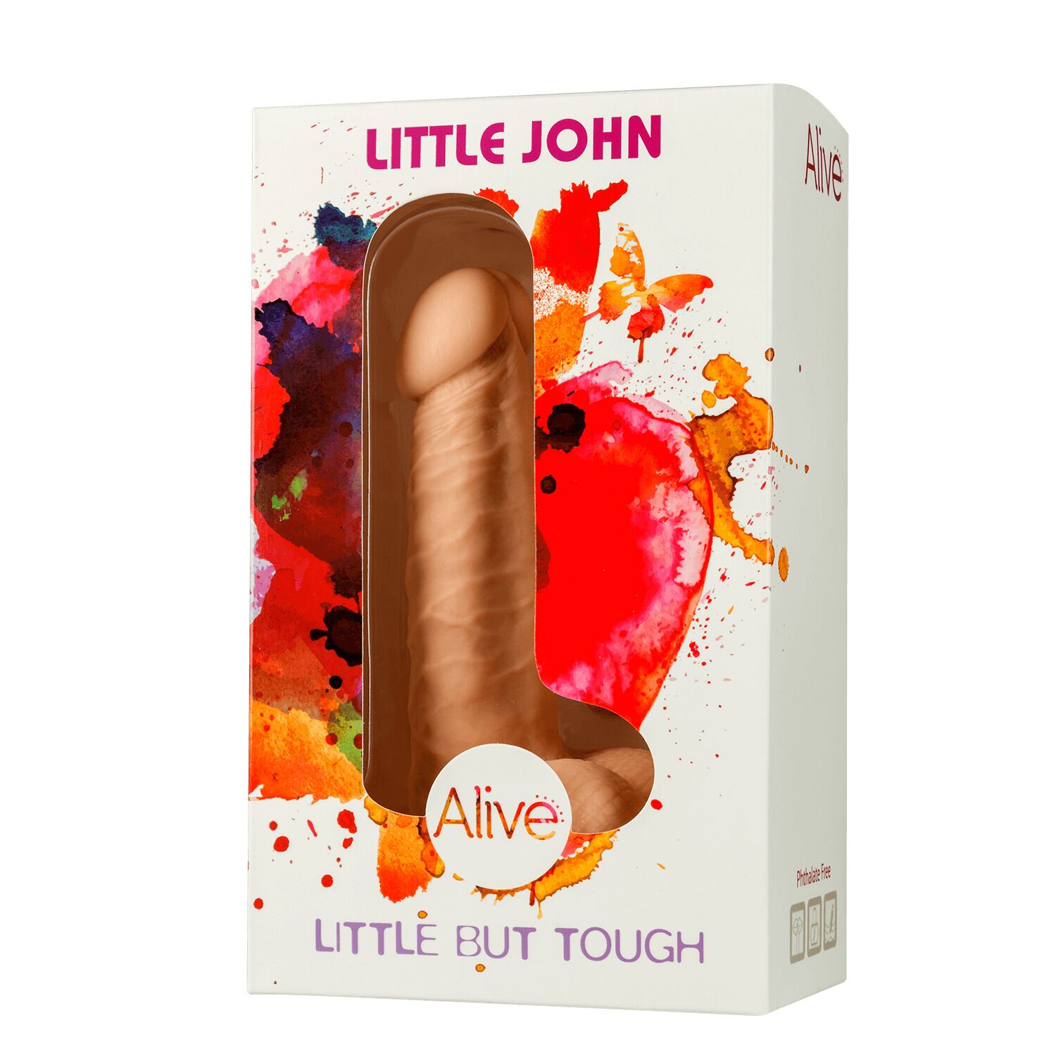 Фалоімітатор з присоскою alive little john, діаметр 3,5 см, ПВХ, об’ємна головка Фалоімітатор з присоскою alive little john, діаметр 3,5 см, ПВХ, об’ємна головка