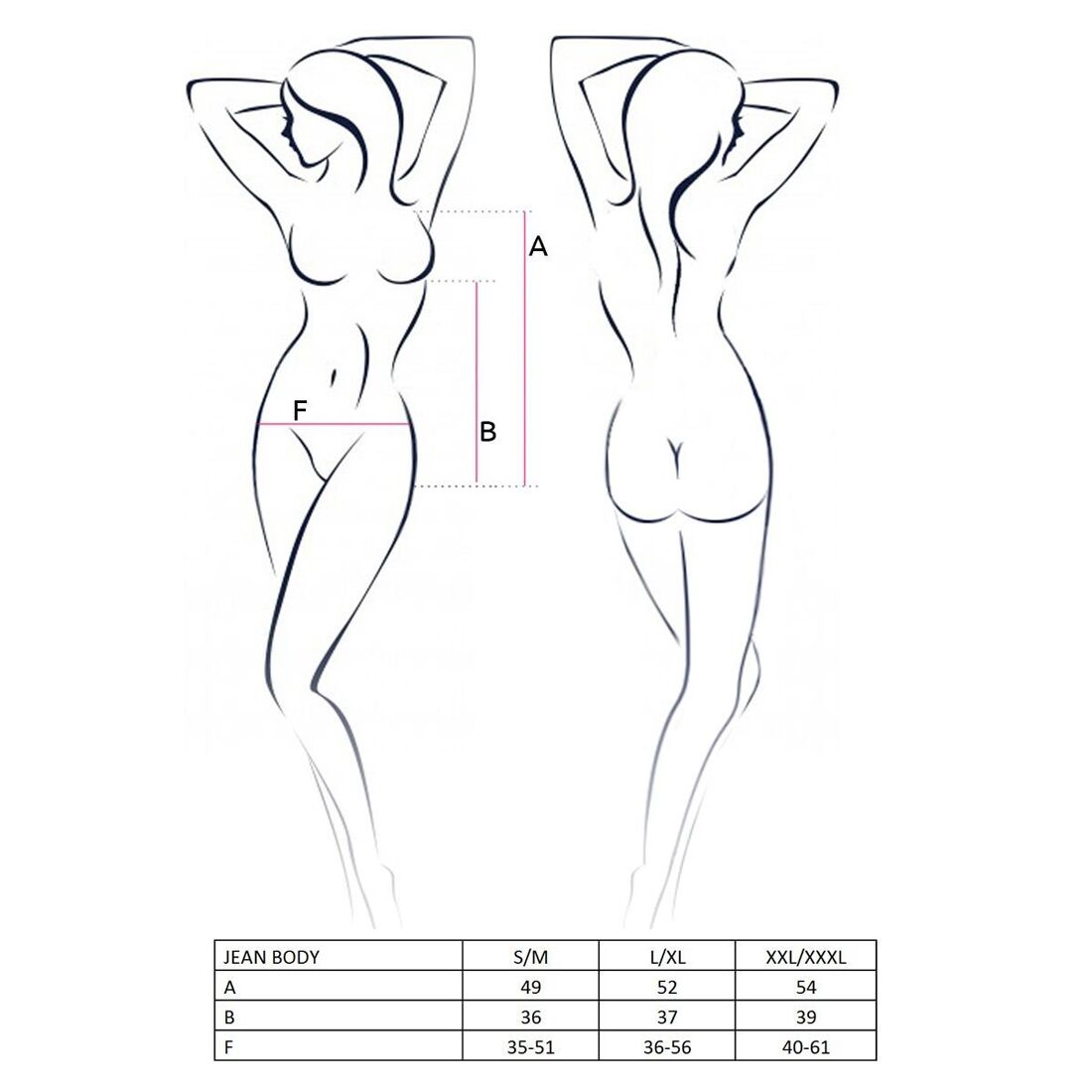 Боді монокіні під латекс passion jean body xxl/xxxl, black Боді монокіні під латекс passion jean body xxl/xxxl, black