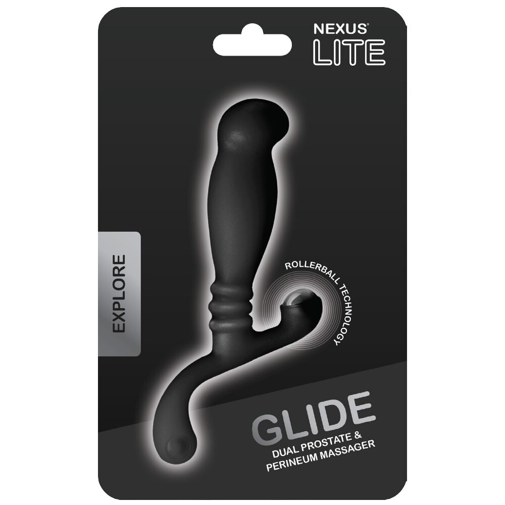 Масажер простати nexus glide black для новачків, ультрастимулювальний, з масажером промежини Масажер простати nexus glide black для новачків, ультрастимулювальний, з масажером промежини