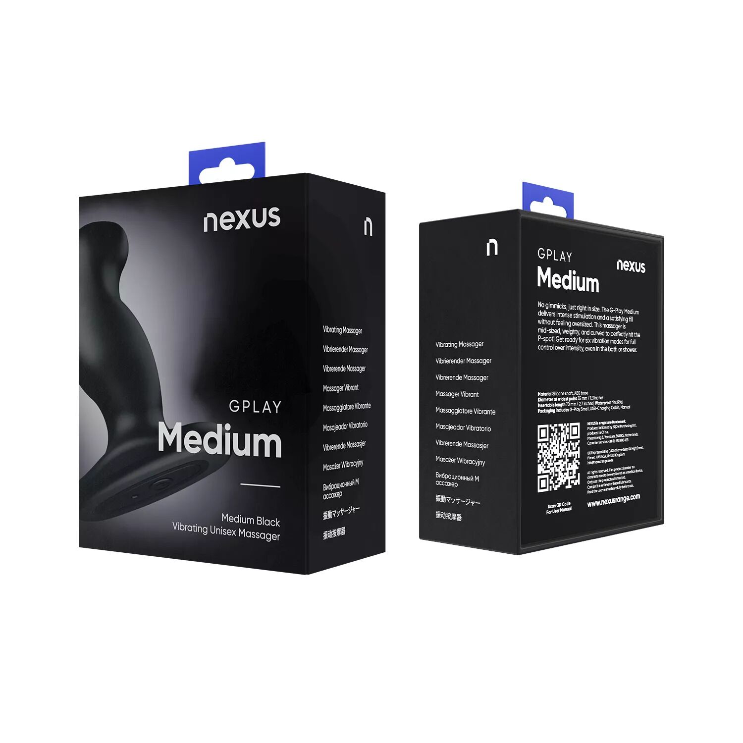 Вібромасажер простати nexus g play plus m black, макс. діаметр 3 см, перезаряджуваний Вібромасажер простати nexus g play plus m black, макс. діаметр 3 см, перезаряджуваний