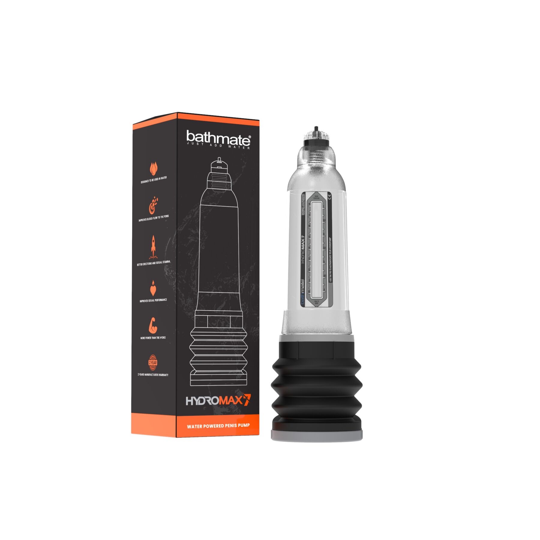 Гідропомпа bathmate hydromax 7 clear, для члена довжиною від 12,5 до 18 см, діаметр до 5,2 см Гідропомпа bathmate hydromax 7 clear, для члена довжиною від 12,5 до 18 см, діаметр до 5,2 см