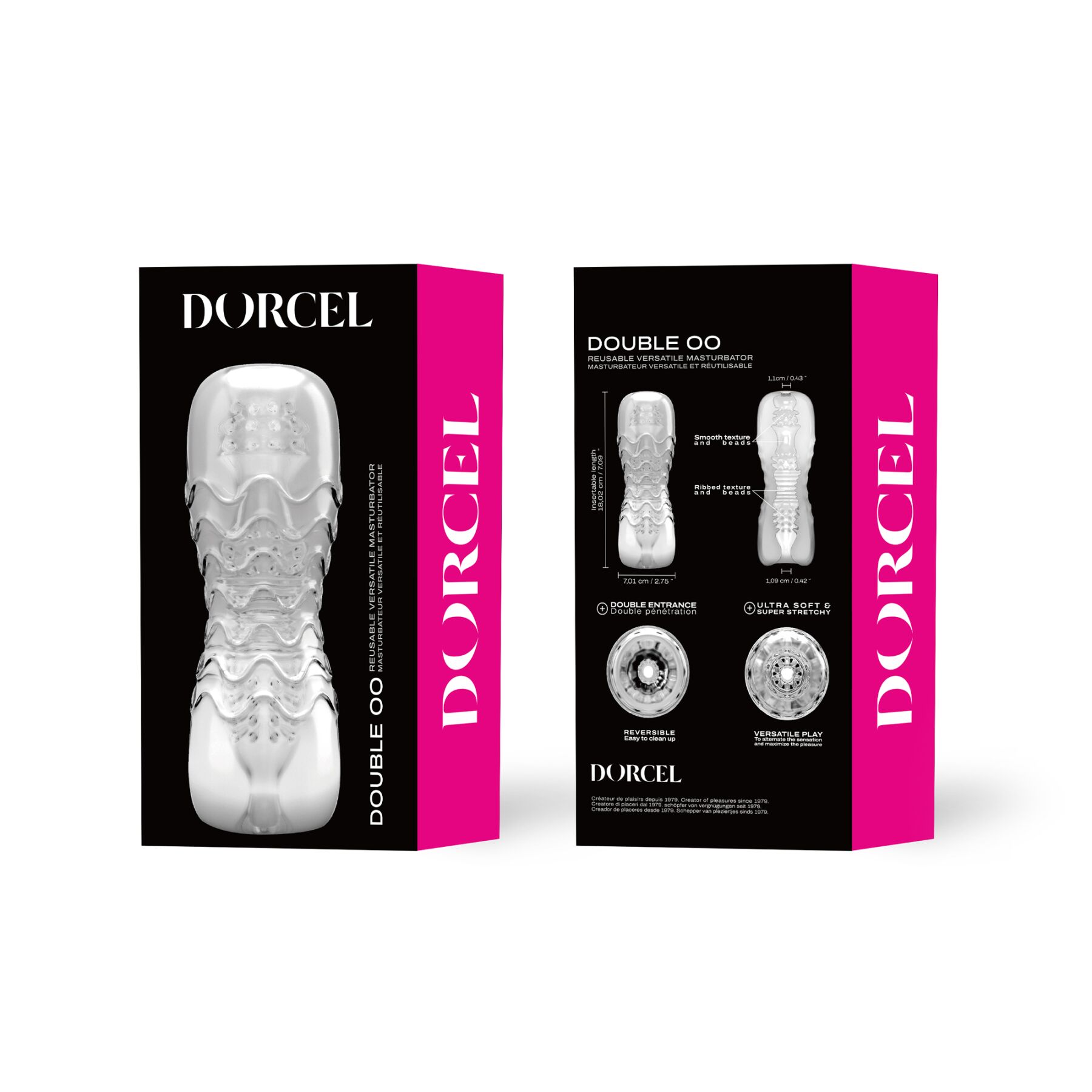 Мастурбатор dorcel double oo, двосторонній, два рельєфи Мастурбатор dorcel double oo, двосторонній, два рельєфи