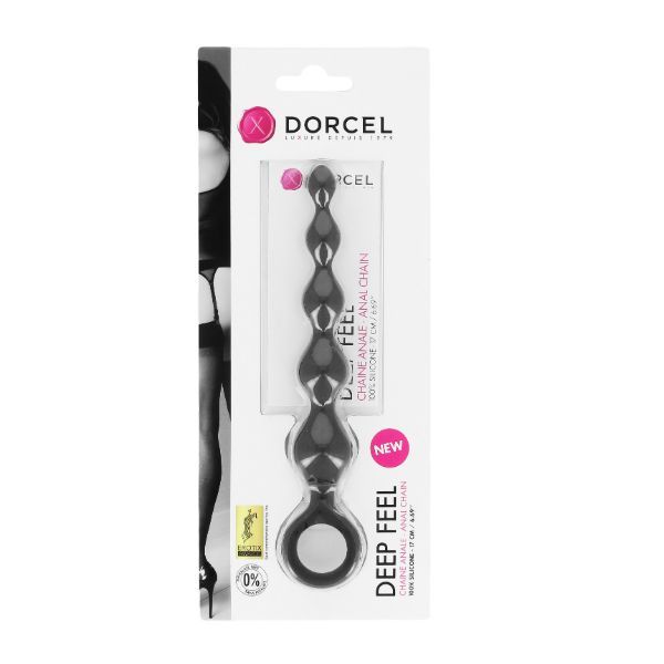 Анальний ланцюжок dorcel deep feel, силікон, макс. діаметр 2,5 см, пружна Анальний ланцюжок dorcel deep feel, силікон, макс. діаметр 2,5 см, пружна