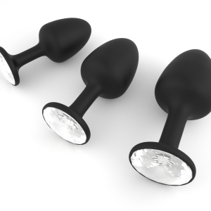 Анальна пробка dorcel geisha plug diamond xl з кулькою всередині, створює вібрації, макс діаметр 4,5