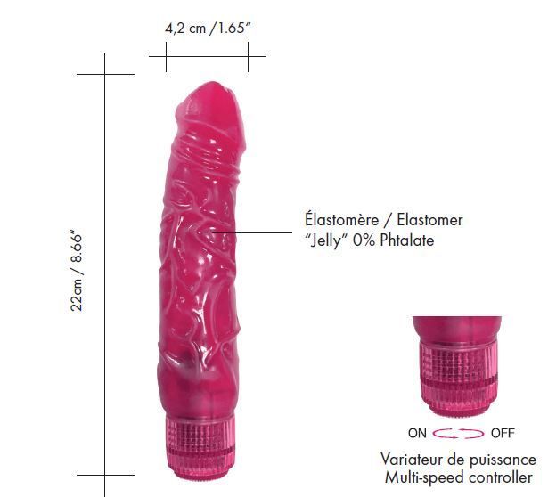 Фалоімітатор вібратор dorcel jelly boy, діаметр 4,2см ТПЕ, плавне регулювання потужності вібрації Фалоімітатор вібратор dorcel jelly boy, діаметр 4,2см ТПЕ, плавне регулювання потужності вібрації
