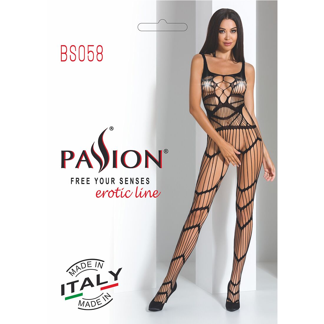 Бодістокінг passion bs058 black, комбінезон, дуже повітряний Бодістокінг passion bs058 black, комбінезон, дуже повітряний
