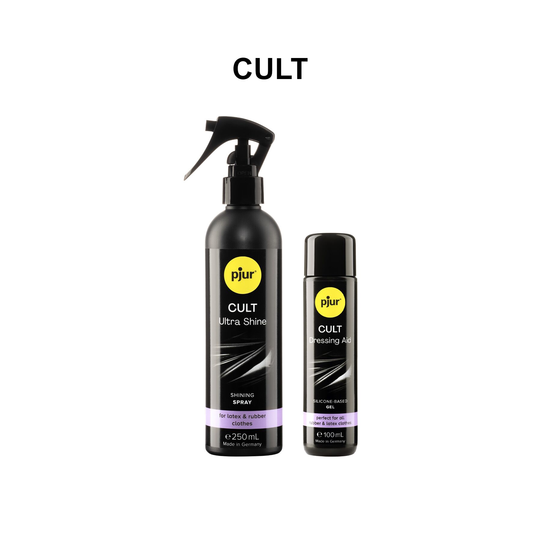 Спрей для догляду за одягом із гуми та латексу pjur cult ultra shine 250 мл, надає блиску Спрей для догляду за одягом із гуми та латексу pjur cult ultra shine 250 мл, надає блиску