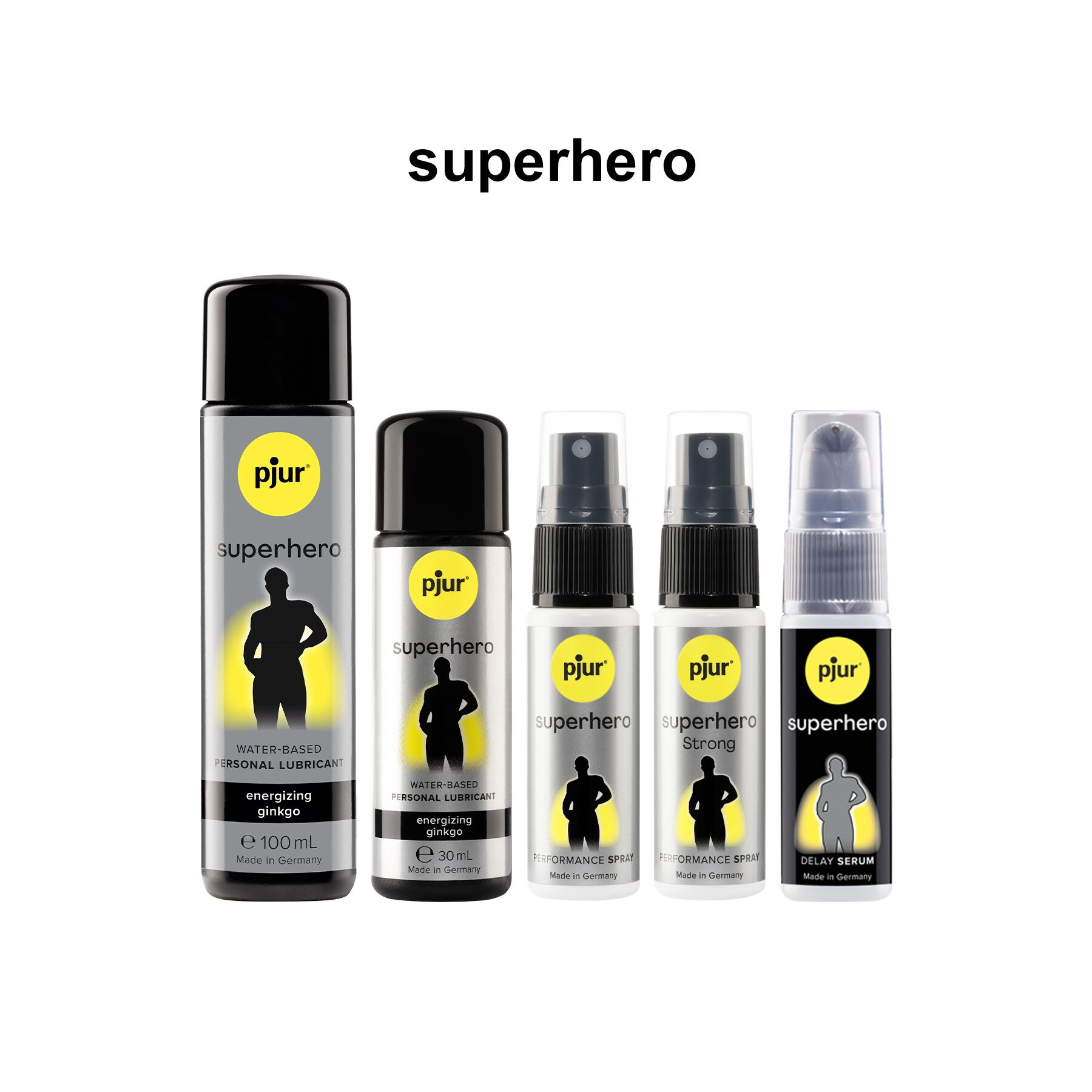Стимулювальний лубрикант на водній основі pjur superhero energizing glide 30 мл, з екстрактом гінкго білоба Стимулювальний лубрикант на водній основі pjur superhero energizing glide 30 мл, з екстрактом гінкго білоба