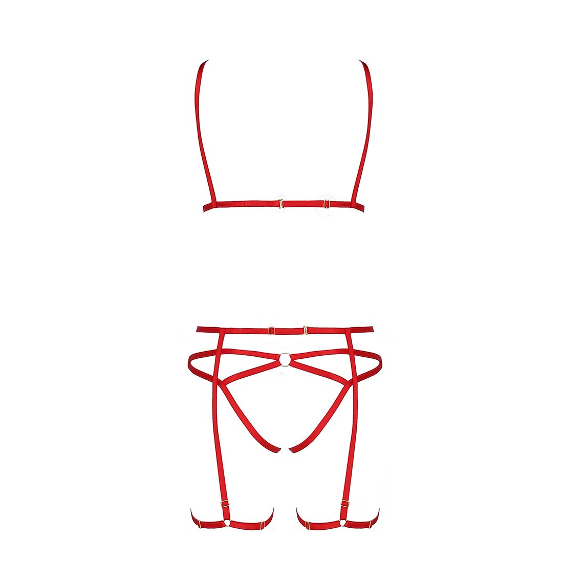 Комплект білизни passion exclusive magali set openbra s/m, red, стрепи, ліф, трусики і пояс Комплект білизни passion exclusive magali set openbra s/m, red, стрепи, ліф, трусики і пояс