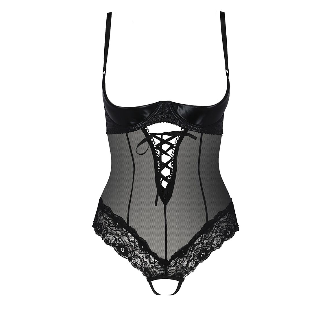 Боді з відкритими грудьми passion exclusive north body xxl/xxxl, black Боді з відкритими грудьми passion exclusive north body xxl/xxxl, black