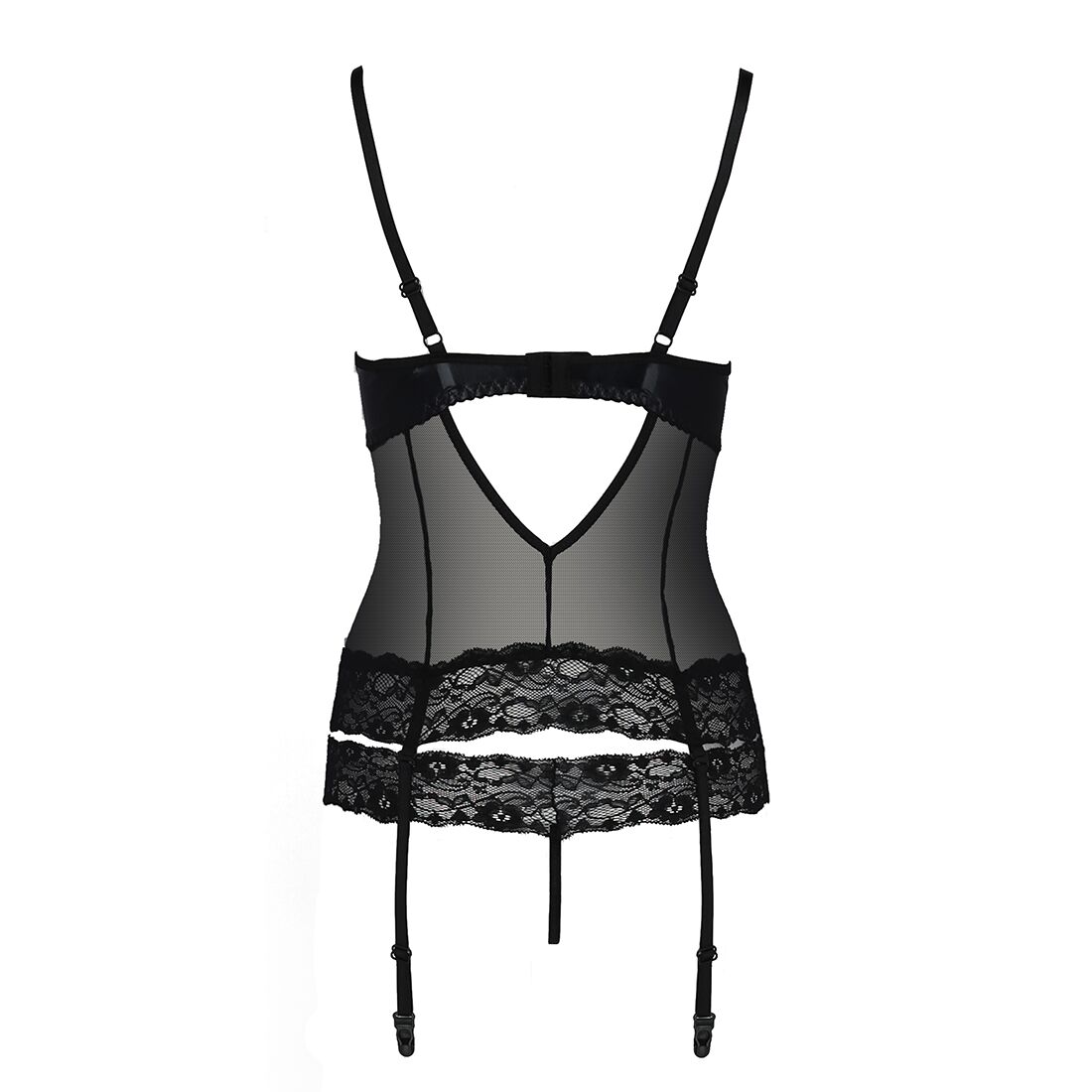 Корсет з відкритими грудьми passion exclusive north corset l/xl, black, пажі, трусики, шнурівка Корсет з відкритими грудьми passion exclusive north corset l/xl, black, пажі, трусики, шнурівка