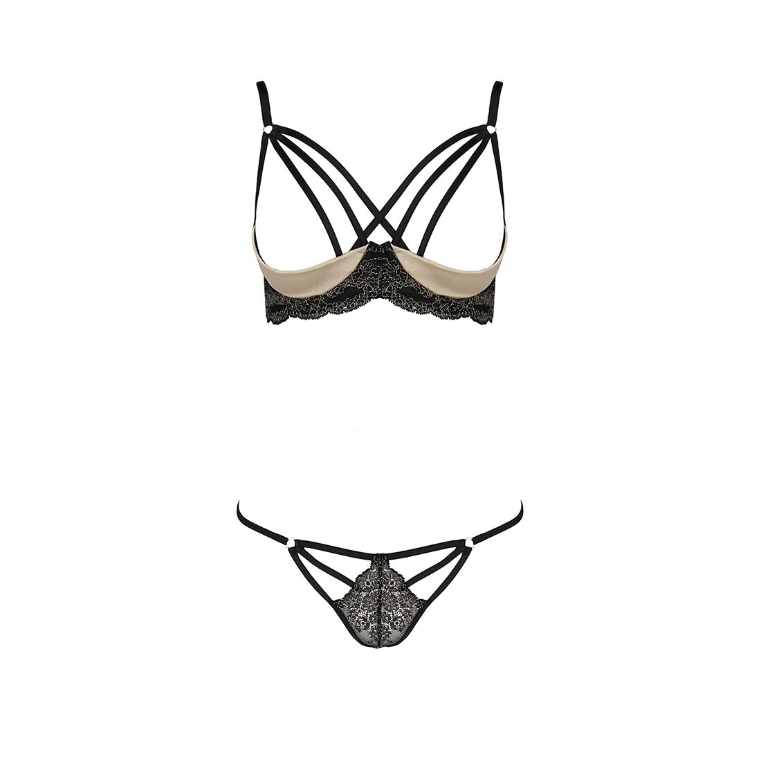Комплект білизни passion exclusive valery set openbra s/m, black, стрепи, трусики, відкритий ліф Комплект білизни passion exclusive valery set openbra s/m, black, стрепи, трусики, відкритий ліф