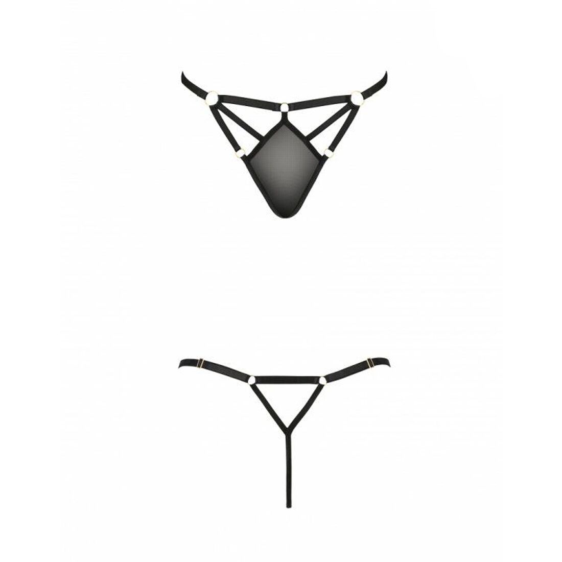 Стрінги зі стреп passion exclusive meggy thong l/xl, black Стрінги зі стреп passion exclusive meggy thong l/xl, black