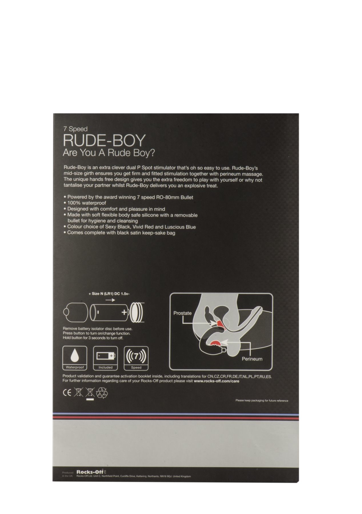 Вібромасажер простати rocks off rude boy black, масаж промежини, макс. діаметр 2,5 см Вібромасажер простати rocks off rude boy black, масаж промежини, макс. діаметр 2,5 см