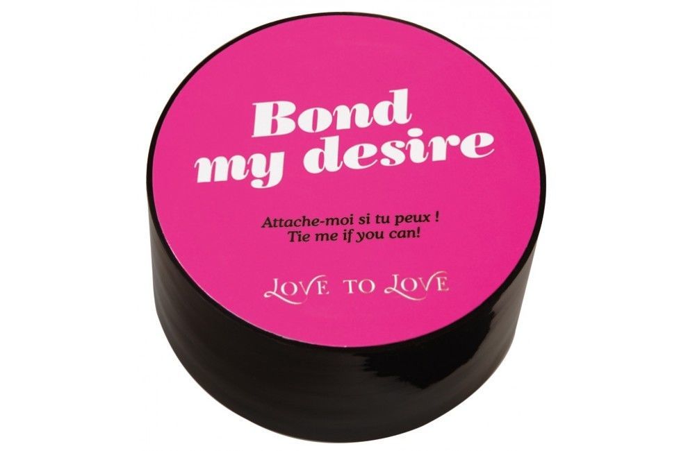 Скотч для бондажа love to love bond my desire (15м) Чорний, не липне до шкіри і волосків Скотч для бондажа love to love bond my desire (15м) Чорний, не липне до шкіри і волосків