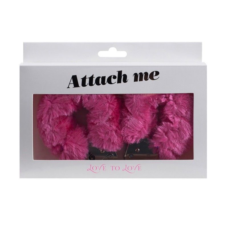 Наручники з плюшевим оздобленням love to love attach me pink Наручники з плюшевим оздобленням love to love attach me pink