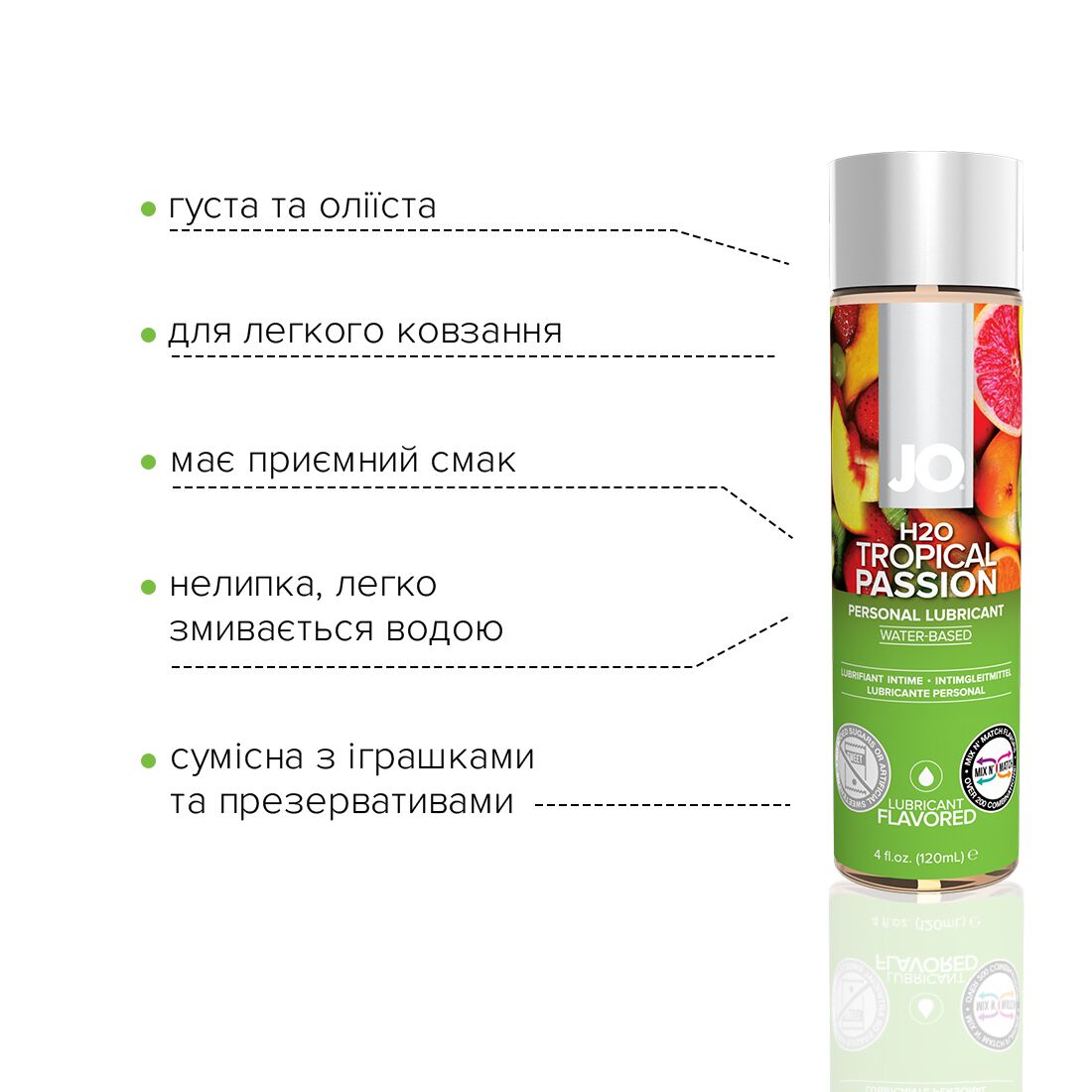 Змазка на водній основі jo h2o — tropical passion (120 мл) без цукру, рослинний гліцерин Змазка на водній основі jo h2o — tropical passion (120 мл) без цукру, рослинний гліцерин