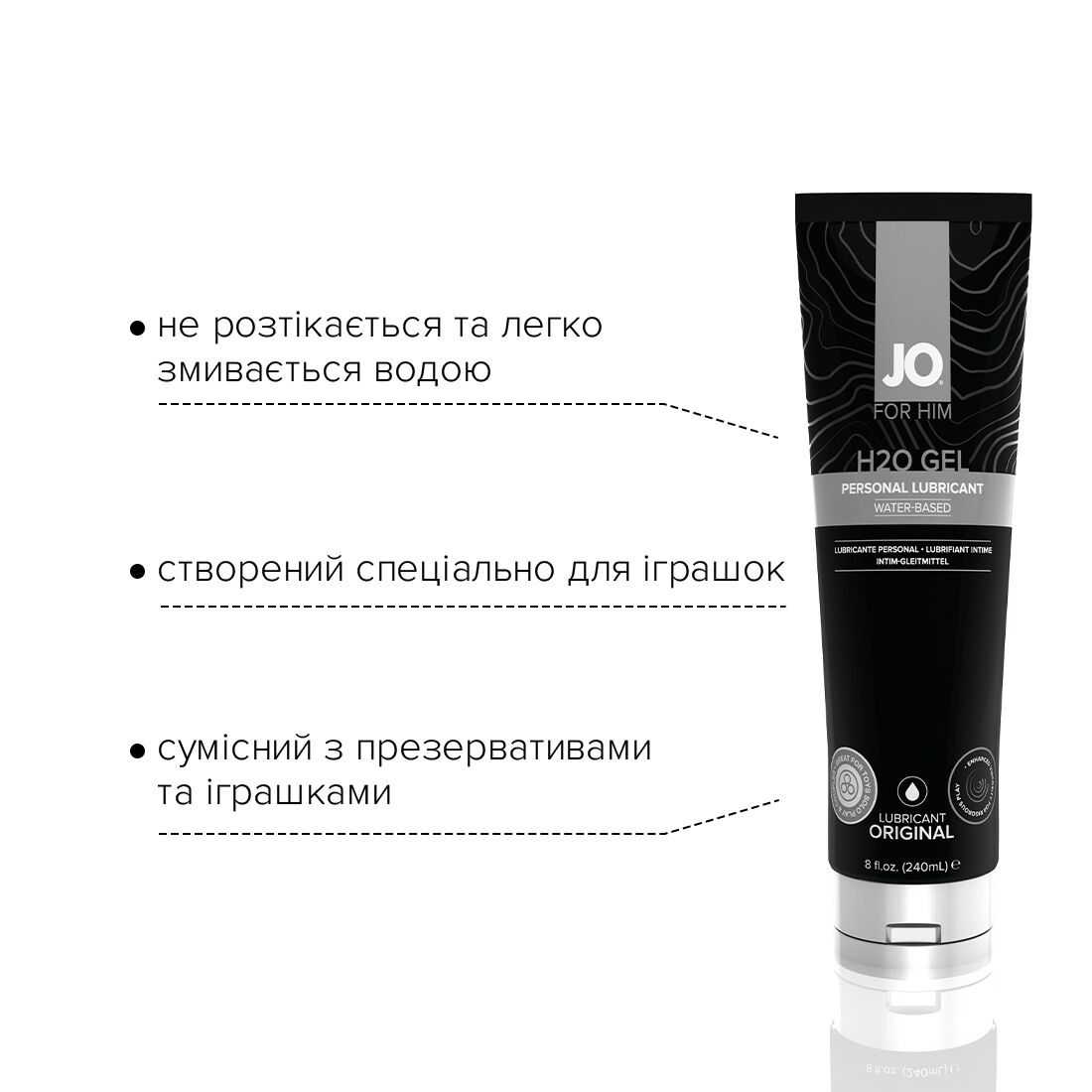 Густа змазка на водній основі jo h2o gel — original (240 мл), рослинний гліцерин Густа змазка на водній основі jo h2o gel — original (240 мл), рослинний гліцерин
