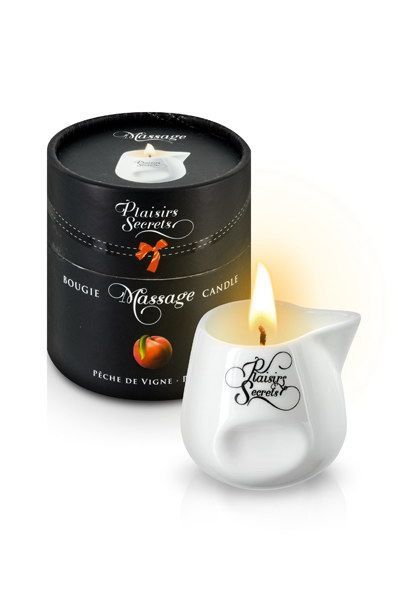 Масажна свічка plaisirs secrets peach (80 мл) подарункова упаковка, керамічний посуд Масажна свічка plaisirs secrets peach (80 мл) подарункова упаковка, керамічний посуд