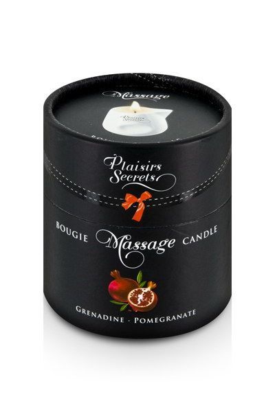 Масажна свічка plaisirs secrets pomegranate (80 мл) подарункова упаковка, керамічний посуд Масажна свічка plaisirs secrets pomegranate (80 мл) подарункова упаковка, керамічний посуд