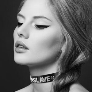 Чокер зі стразами bijoux pour toi slave, натуральна шкіра