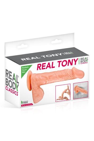 Фалоімітатор real body — real tony flash, tpe, діаметр 3,5 см Фалоімітатор real body — real tony flash, tpe, діаметр 3,5 см