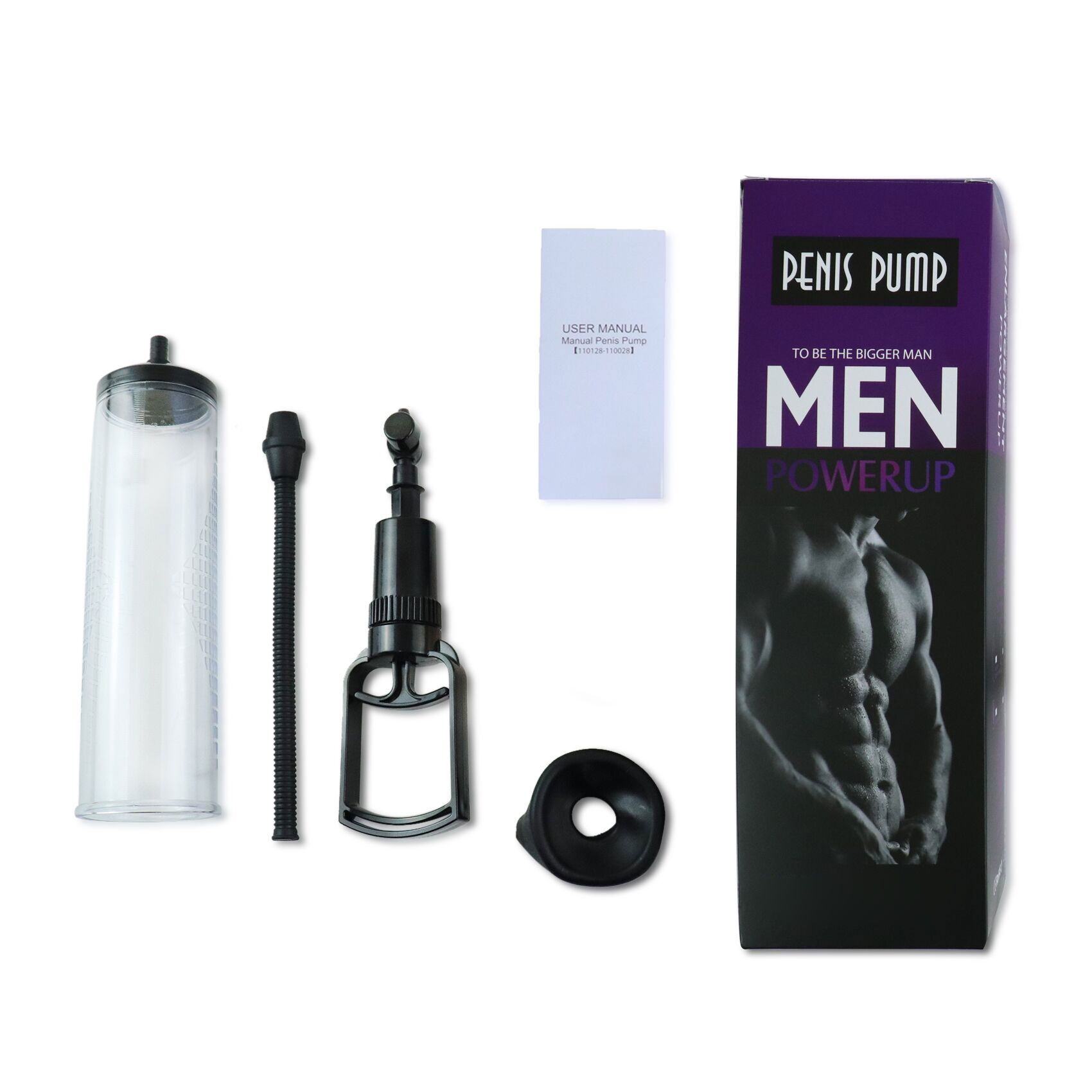 Вакуумна помпа з ручним насосом men powerup black Вакуумна помпа з ручним насосом men powerup black