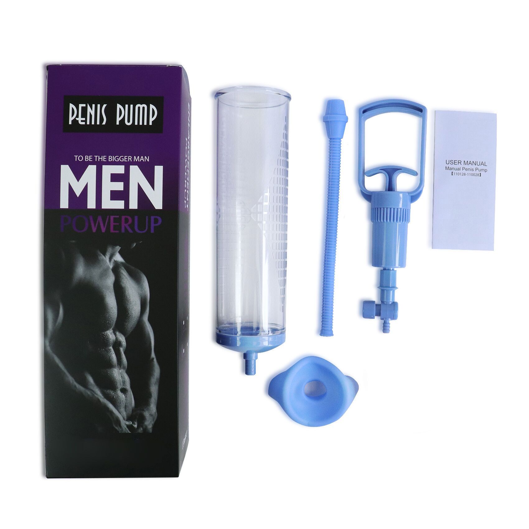 Вакуумна помпа з ручним насосом men powerup blue Вакуумна помпа з ручним насосом men powerup blue