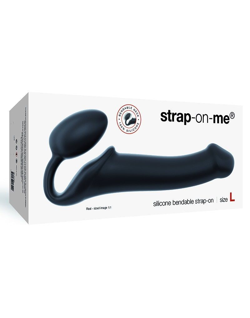Безремінний страпон strap on me black l, повністю регульований, діаметр 3,7 см Безремінний страпон strap on me black l, повністю регульований, діаметр 3,7 см