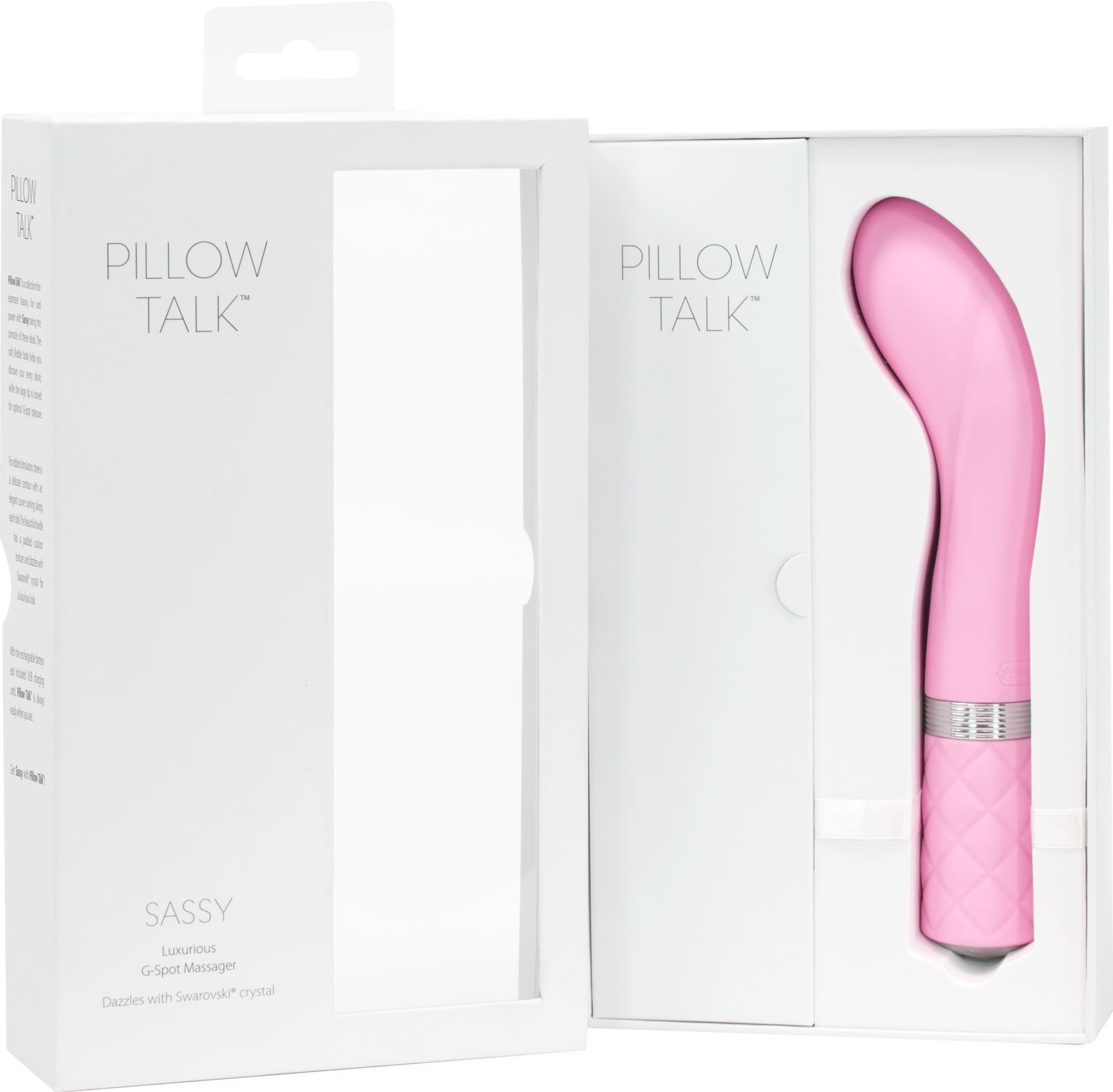 Розкішний вібратор pillow talk sassy pink з кристалом Сваровські для точки g, подарункова упаковка Розкішний вібратор pillow talk sassy pink з кристалом Сваровські для точки g, подарункова упаковка