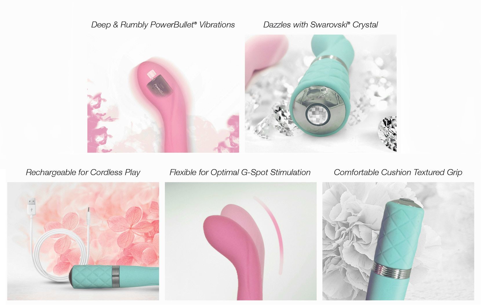 Розкішний вібратор pillow talk sassy pink з кристалом Сваровські для точки g, подарункова упаковка Розкішний вібратор pillow talk sassy pink з кристалом Сваровські для точки g, подарункова упаковка