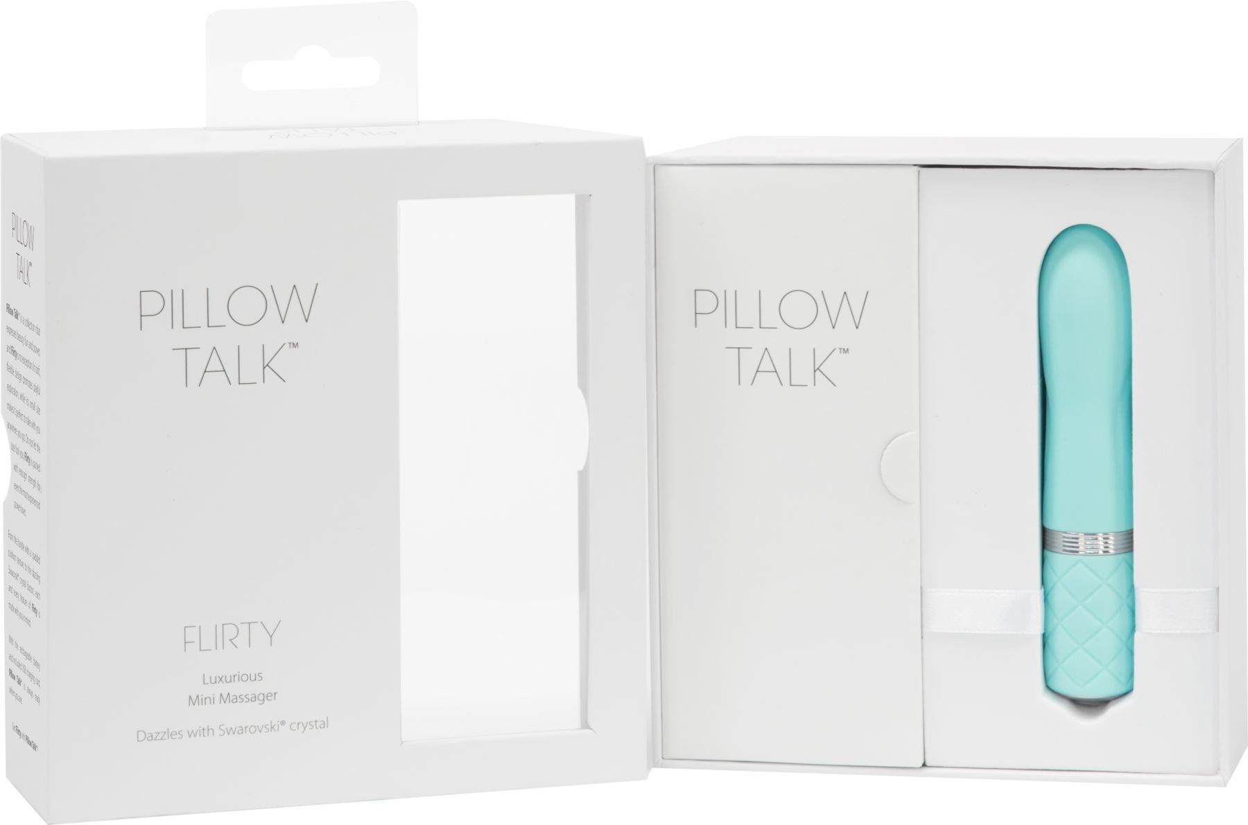 Розкішний вібратор pillow talk flirty teal з кристалом swarovski, гнучка головка Розкішний вібратор pillow talk flirty teal з кристалом swarovski, гнучка головка