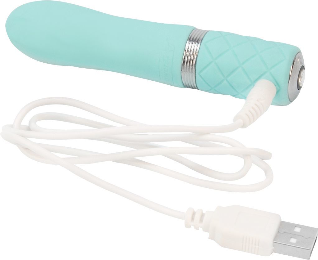 Розкішний вібратор pillow talk flirty teal з кристалом swarovski, гнучка головка Розкішний вібратор pillow talk flirty teal з кристалом swarovski, гнучка головка