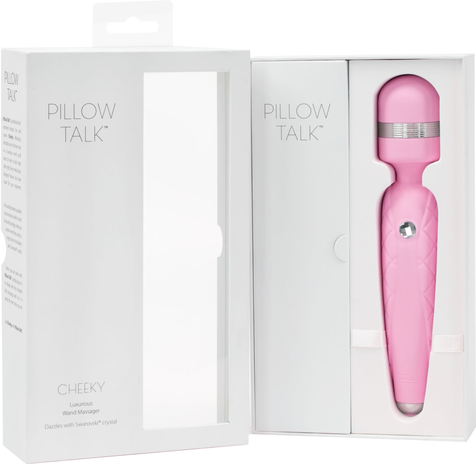 Розкішний вібромасажер pillow talk cheeky pink з кристалом swarovsky, плавне підвищення потужності Розкішний вібромасажер pillow talk cheeky pink з кристалом swarovsky, плавне підвищення потужності