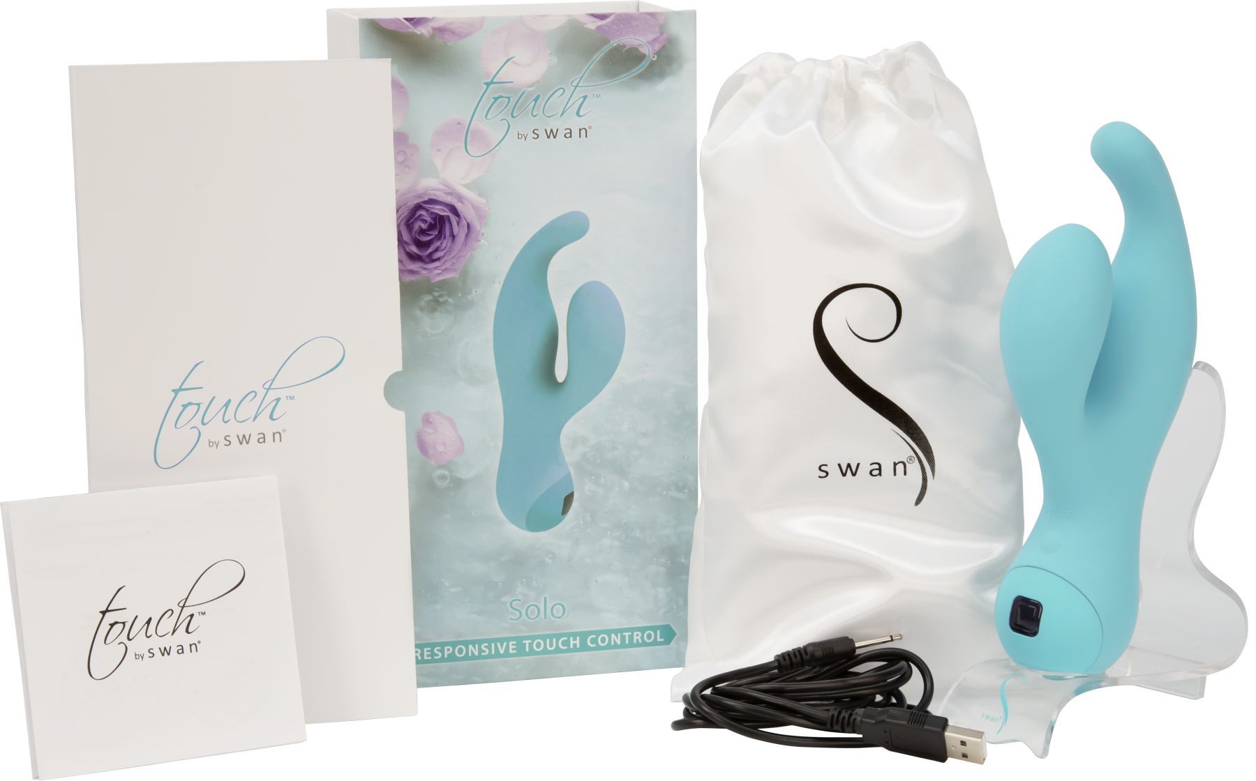 Вібратор кролик з сенсорним управлінням touch by swan solo teal, глибока вібрація, для точки g Вібратор кролик з сенсорним управлінням touch by swan solo teal, глибока вібрація, для точки g