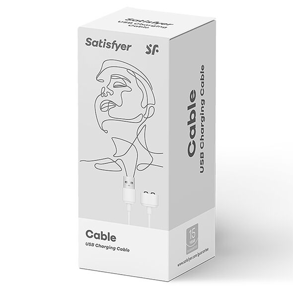 Зарядка (запасний кабель) для іграшок satisfyer usb charging cable white Зарядка (запасний кабель) для іграшок satisfyer usb charging cable white