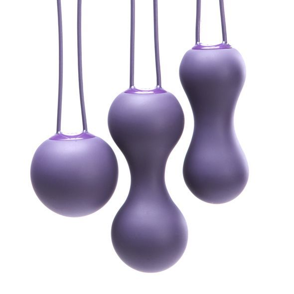 Набір вагінальних кульок je joue ami purple, діаметр 3,8 3,3 2,7см, вага 54 71 100гр + подарунок косметичка Набір вагінальних кульок je joue ami purple, діаметр 3,8 3,3 2,7см, вага 54 71 100гр + подарунок косметичка