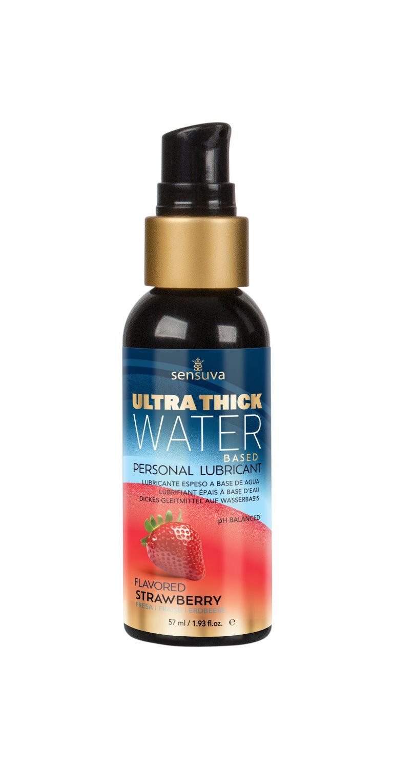 Густа змазка на водній основі sensuva ultrathick water based strawberry (57 мл) без парабенів Густа змазка на водній основі sensuva ultrathick water based strawberry (57 мл) без парабенів