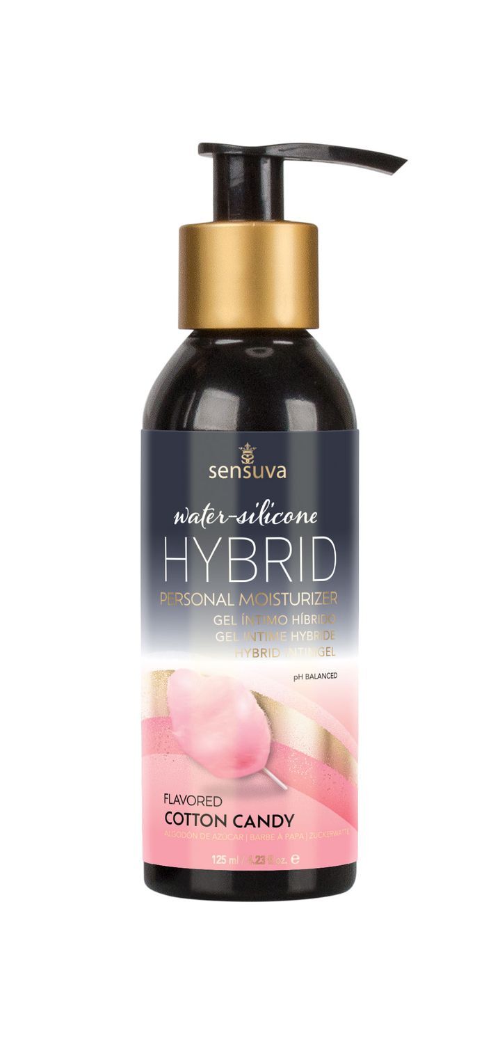Змазка водно силіконова sensuva hybrid cotton candy (125 мл) без цукру, можна для оральних пестощів Змазка водно силіконова sensuva hybrid cotton candy (125 мл) без цукру, можна для оральних пестощів
