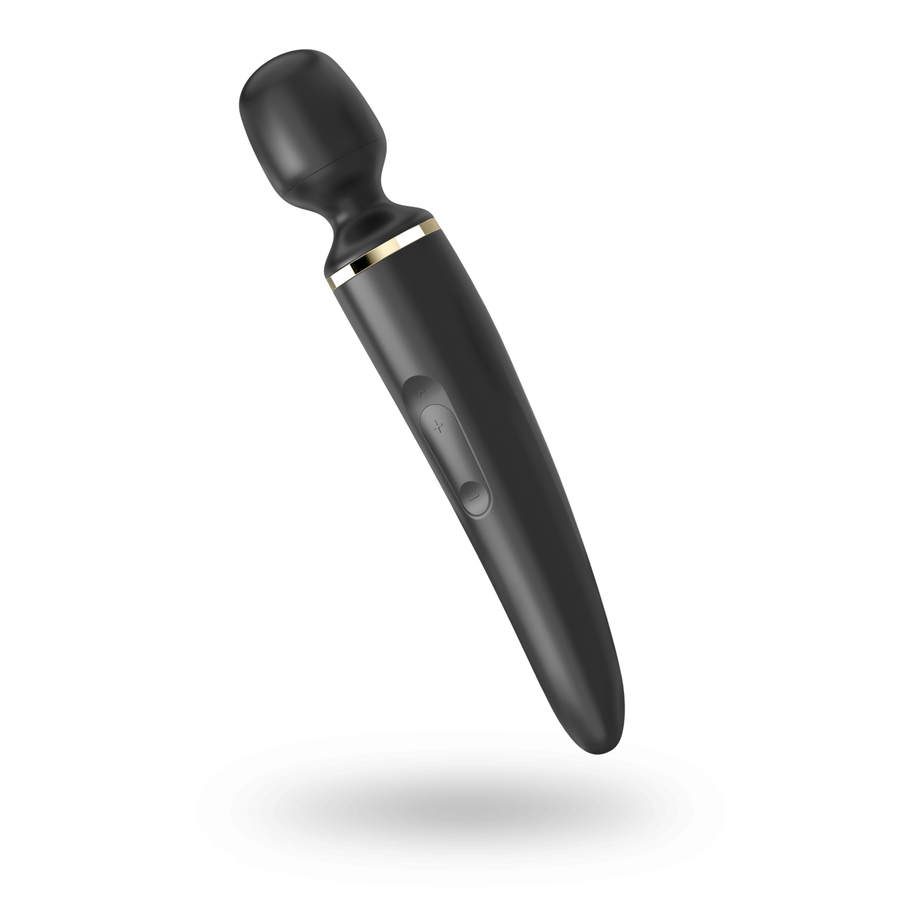 Вібромасажер satisfyer wand er woman (black/gold), водонепроникний, потужний, розмір xxl Вібромасажер satisfyer wand er woman (black/gold), водонепроникний, потужний, розмір xxl