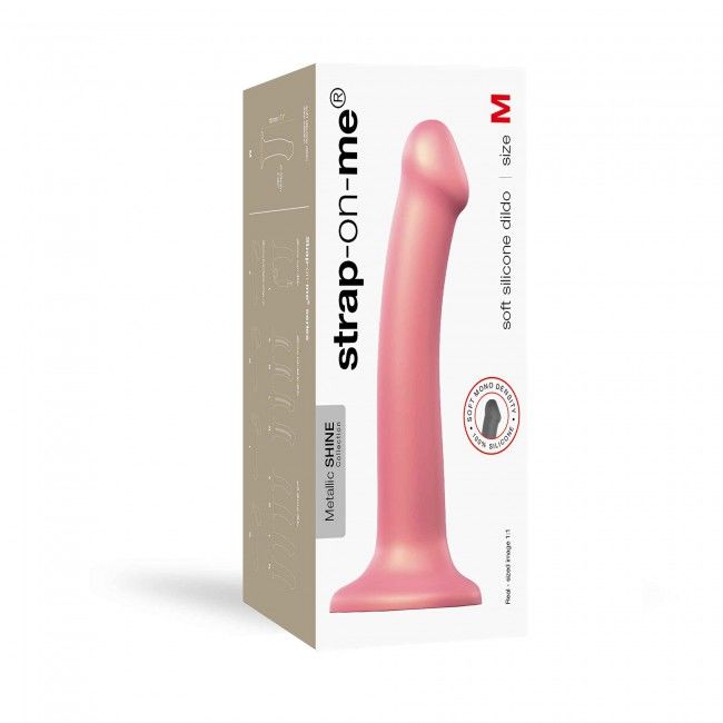 Насадка для страпону strap on me mono density dildo rose m, діам. 3,3 см, одношаровий силікон, гнучк Насадка для страпону strap on me mono density dildo rose m, діам. 3,3 см, одношаровий силікон, гнучк