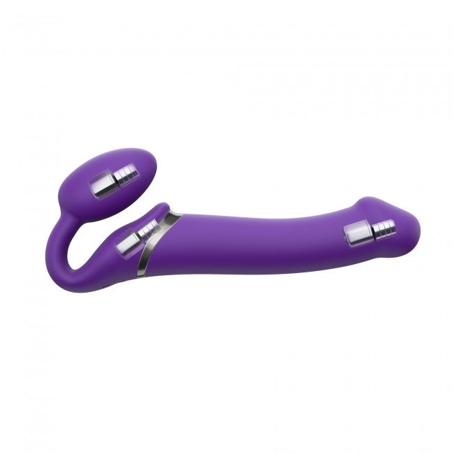 Безремінний страпон з вібрацією strap on me vibrating violet l, діам. 4,2 см, пульт ДК, регульований Безремінний страпон з вібрацією strap on me vibrating violet l, діам. 4,2 см, пульт ДК, регульований