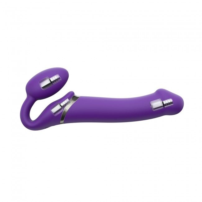 Безремінний страпон з вібрацією strap on me vibrating violet xl, діам. 4,7см, пульт ДК, регульований Безремінний страпон з вібрацією strap on me vibrating violet xl, діам. 4,7см, пульт ДК, регульований