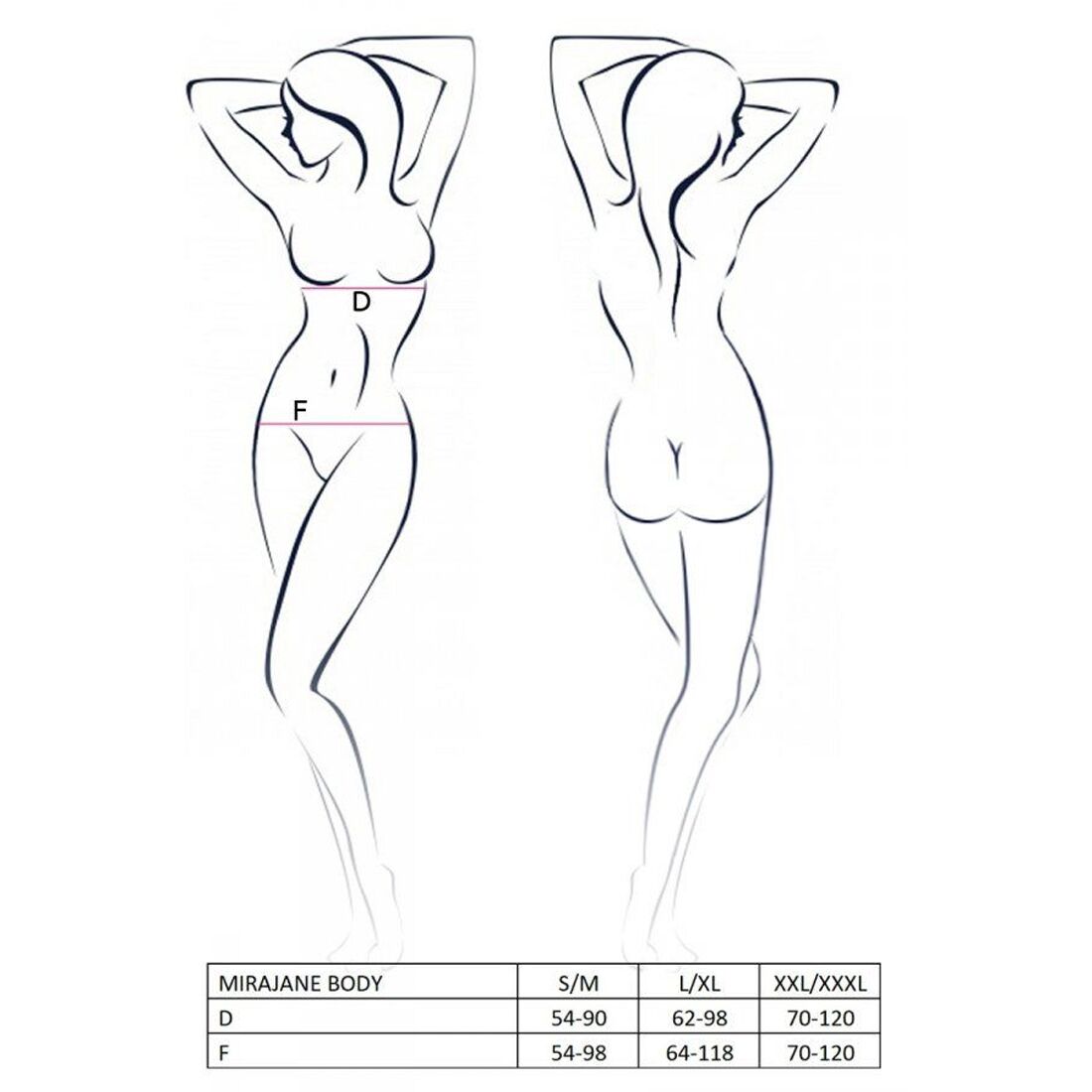 Ажурний боді passion azalia body l/xl, black Ажурний боді passion azalia body l/xl, black
