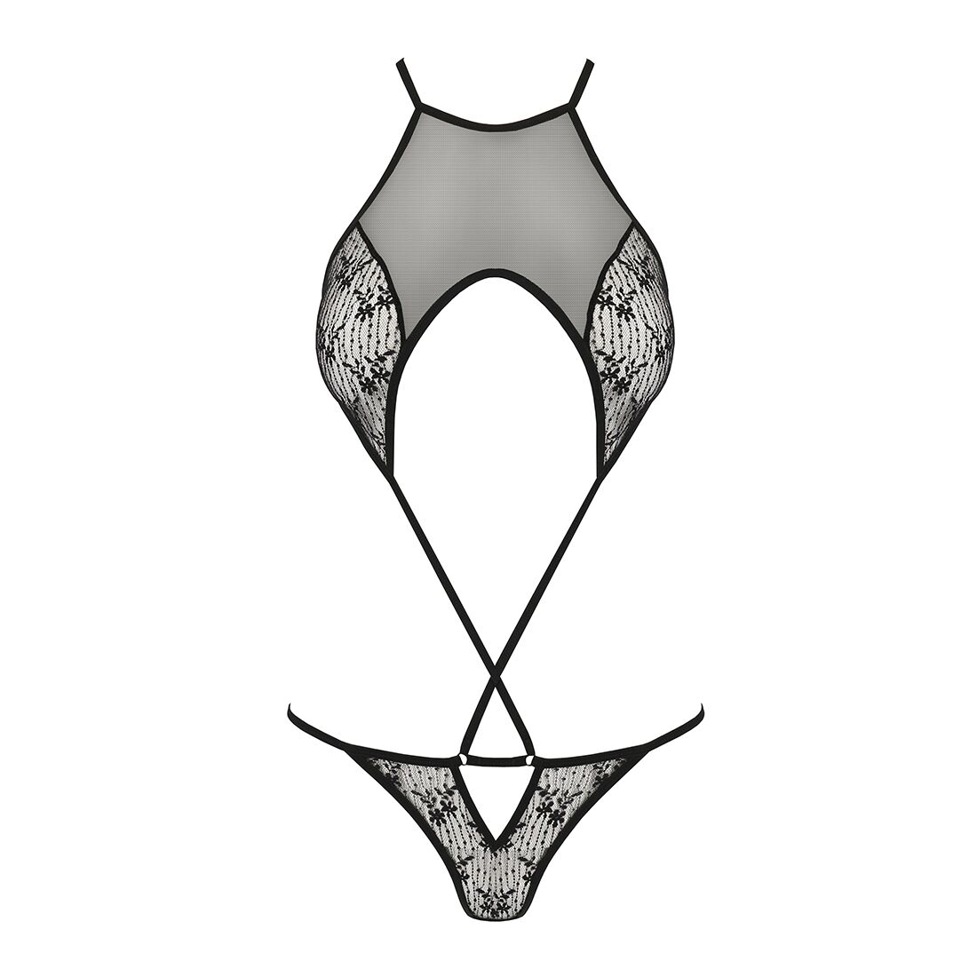 Ажурний боді passion azalia body l/xl, black Ажурний боді passion azalia body l/xl, black