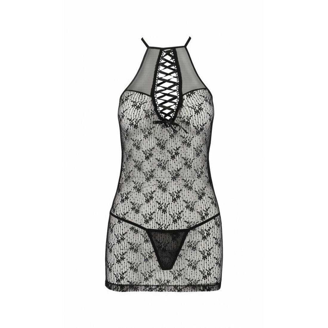 Напівпрозора сорочка passion azalia chemise xxl/xxxl, black Напівпрозора сорочка passion azalia chemise xxl/xxxl, black