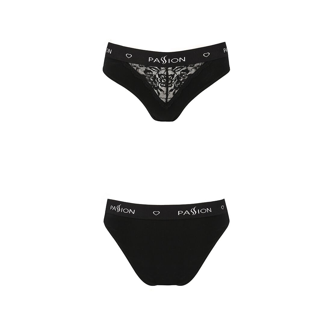 Трусики з широкою гумкою і мереживом passion ps001 panties l, black Трусики з широкою гумкою і мереживом passion ps001 panties l, black