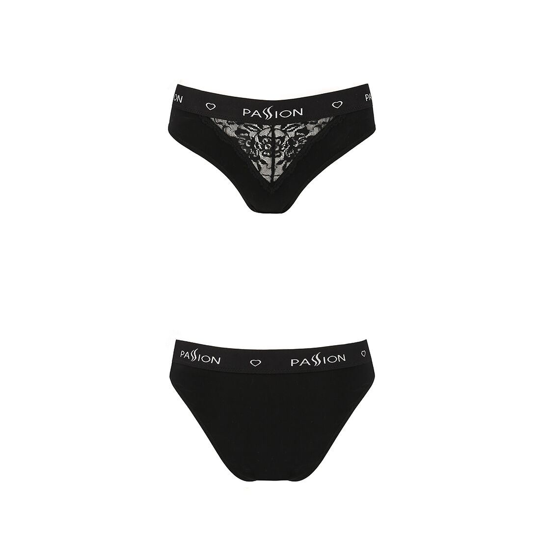 Трусики з широкою гумкою і мереживом passion ps001 panties s, black Трусики з широкою гумкою і мереживом passion ps001 panties s, black