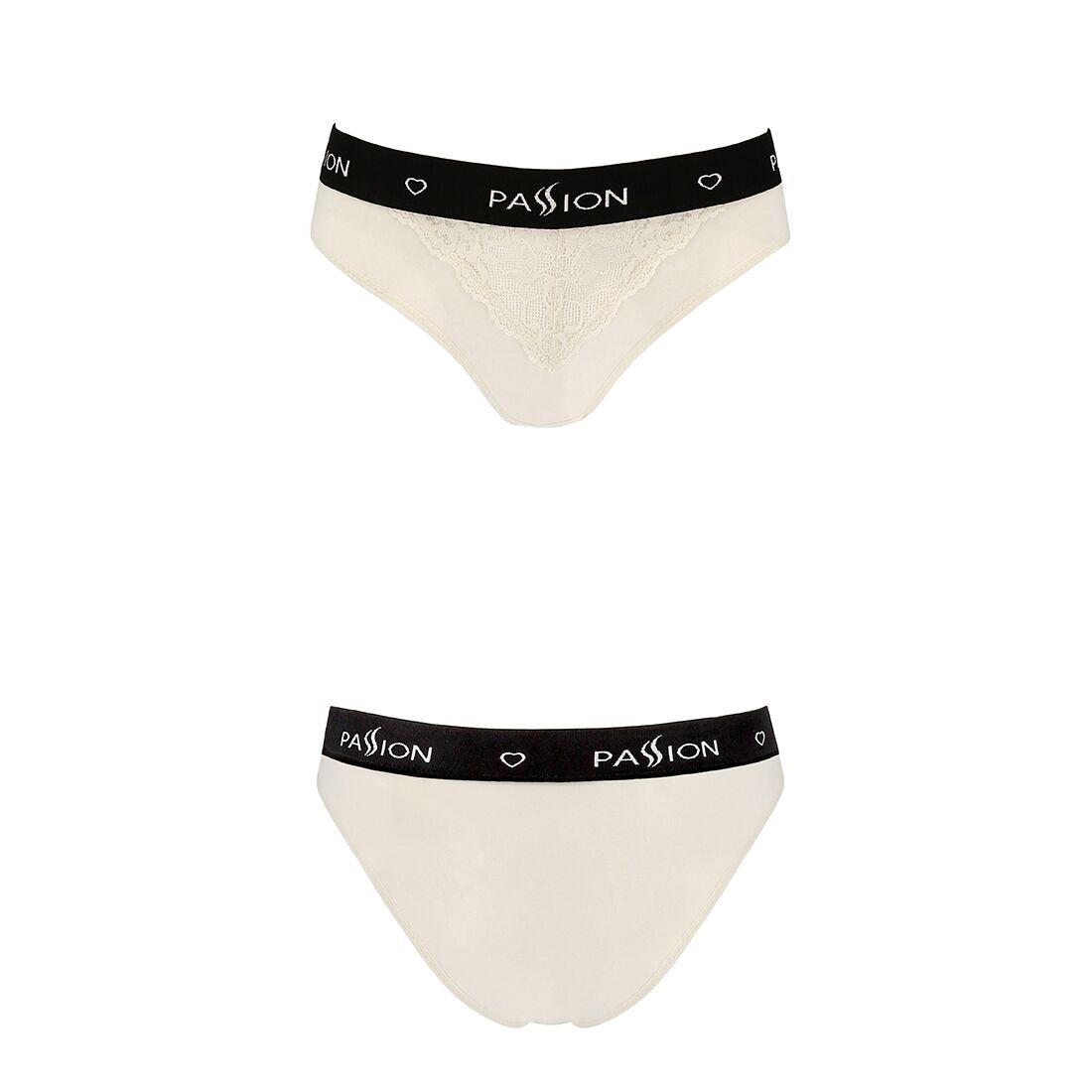 Трусики з широкою резинкою і мереживом passion ps001 panties xl, ecru Трусики з широкою резинкою і мереживом passion ps001 panties xl, ecru